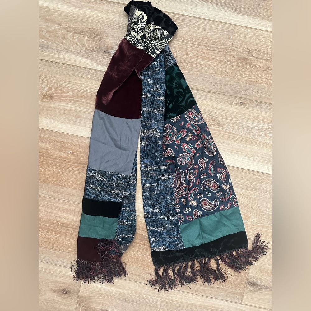 Boho Festival Rectangle Scarf w/Fringe